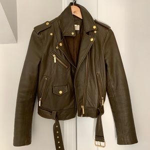 Michael Kors Leather Moto Jacket